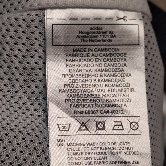 Rare Adidas Black and White Track Pants With Large Logo - Picture 8 of 9